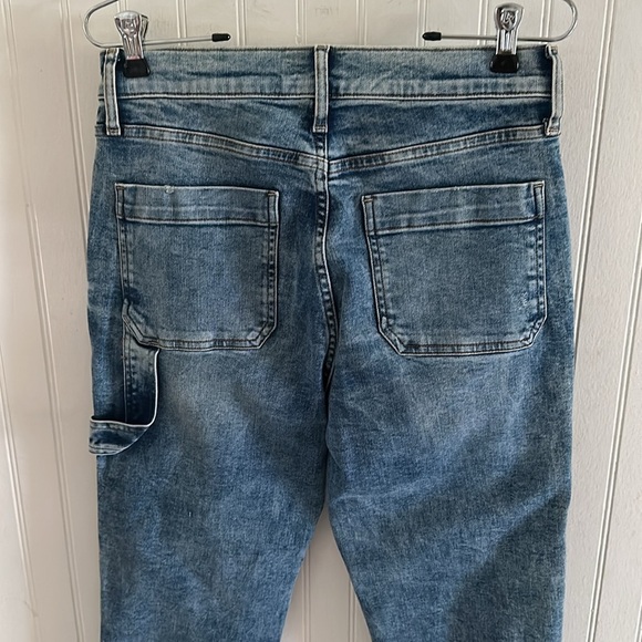 a.n.a Carpenter Cargo Slightly Distressed Blue Jeans sz 6 - Picture 11 of 15